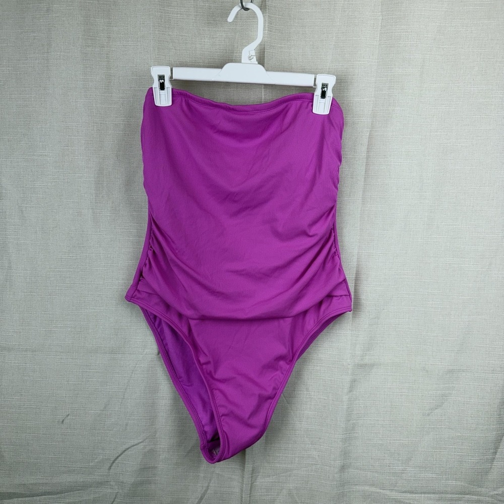 Shade & Shore Swimsuit Womens XL Pink One Piece Bandeau Convertible W1982407